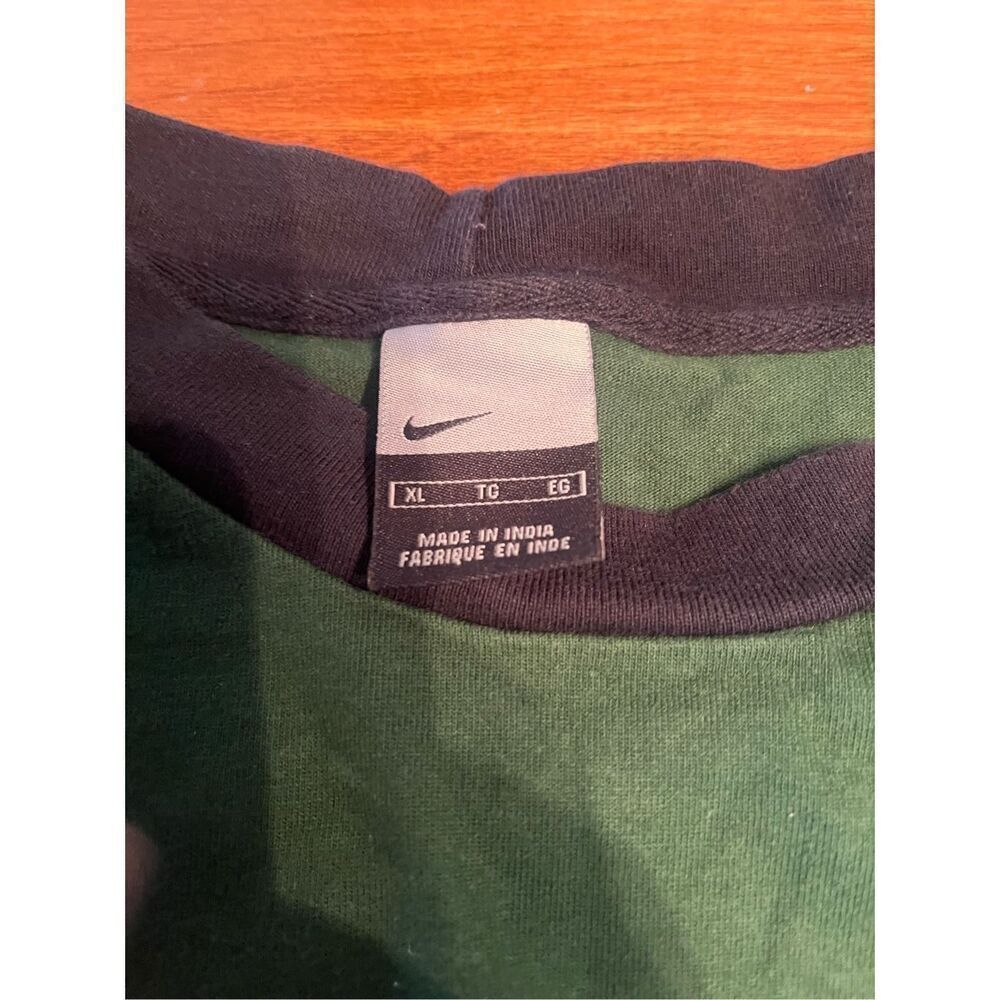 Vintage Nike Tee Mesh Overlay Green XL Gray Tag - Picture 4 of 6